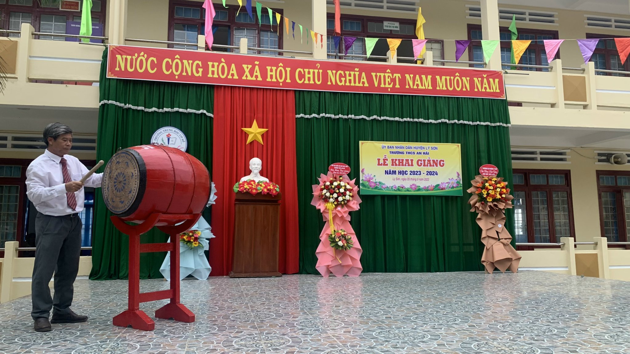 Hình ảnh khai giảng năm học 2023-2024 của Trường THCS An Hải